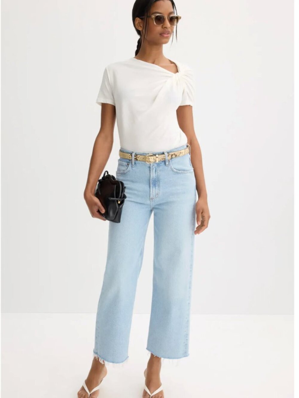 Agolde Ren Frayed High Rise Wide Leg Jeans Size 29
